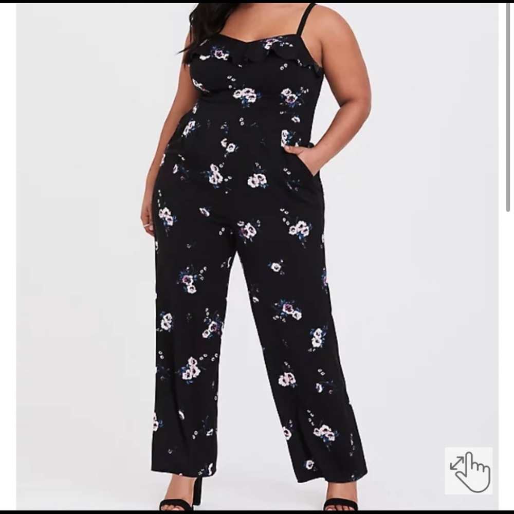 Torrid size 1 romper with pink and olive flowers used!!